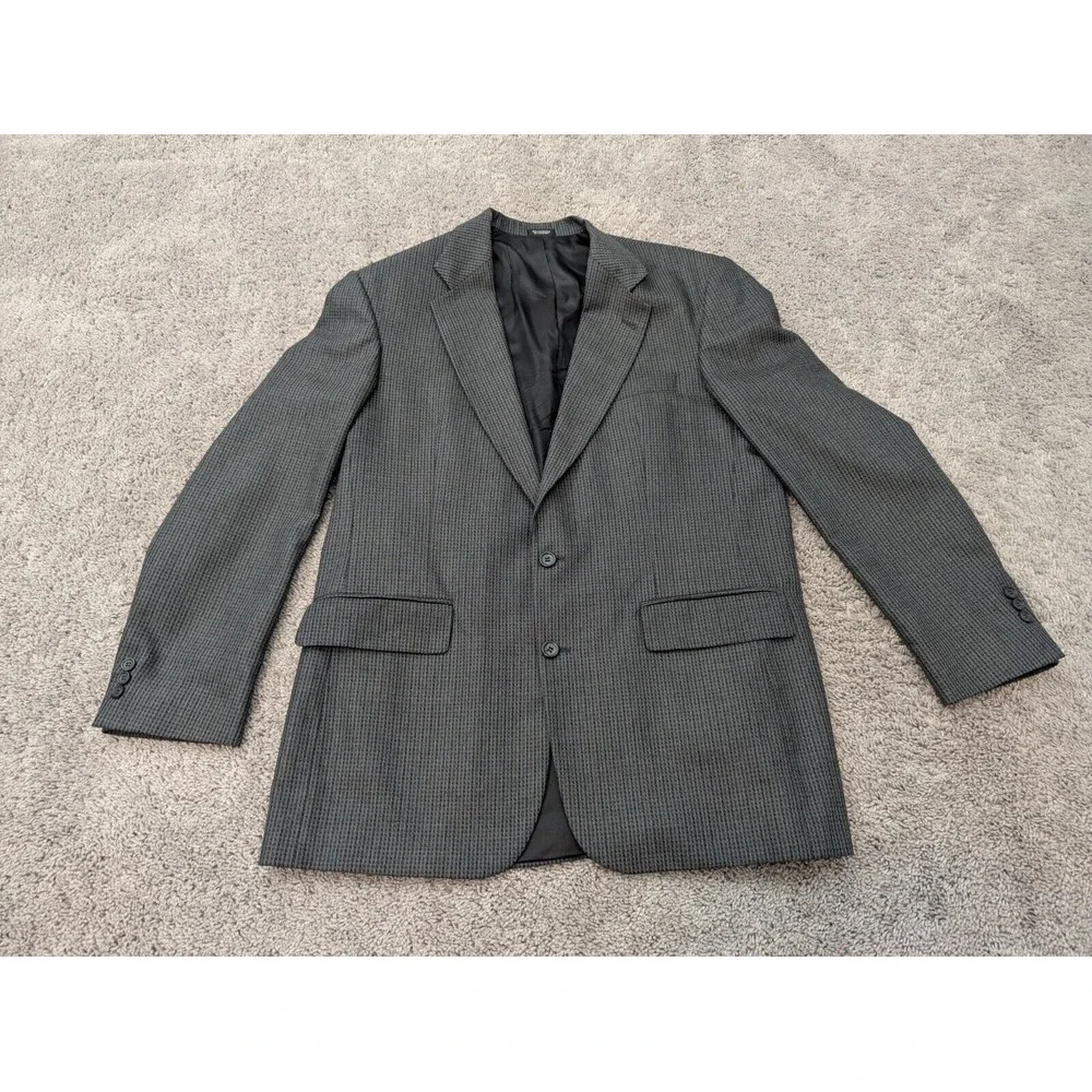 Robert Stock Blazer Mens 42L Jacket Two Button Front Pockets‎ Gray